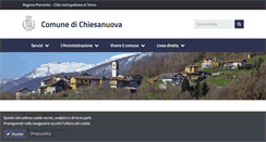 Desktop Screenshot of comune.chiesanuova.to.it