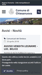 Mobile Screenshot of comune.chiesanuova.to.it
