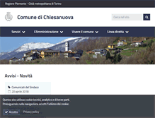 Tablet Screenshot of comune.chiesanuova.to.it